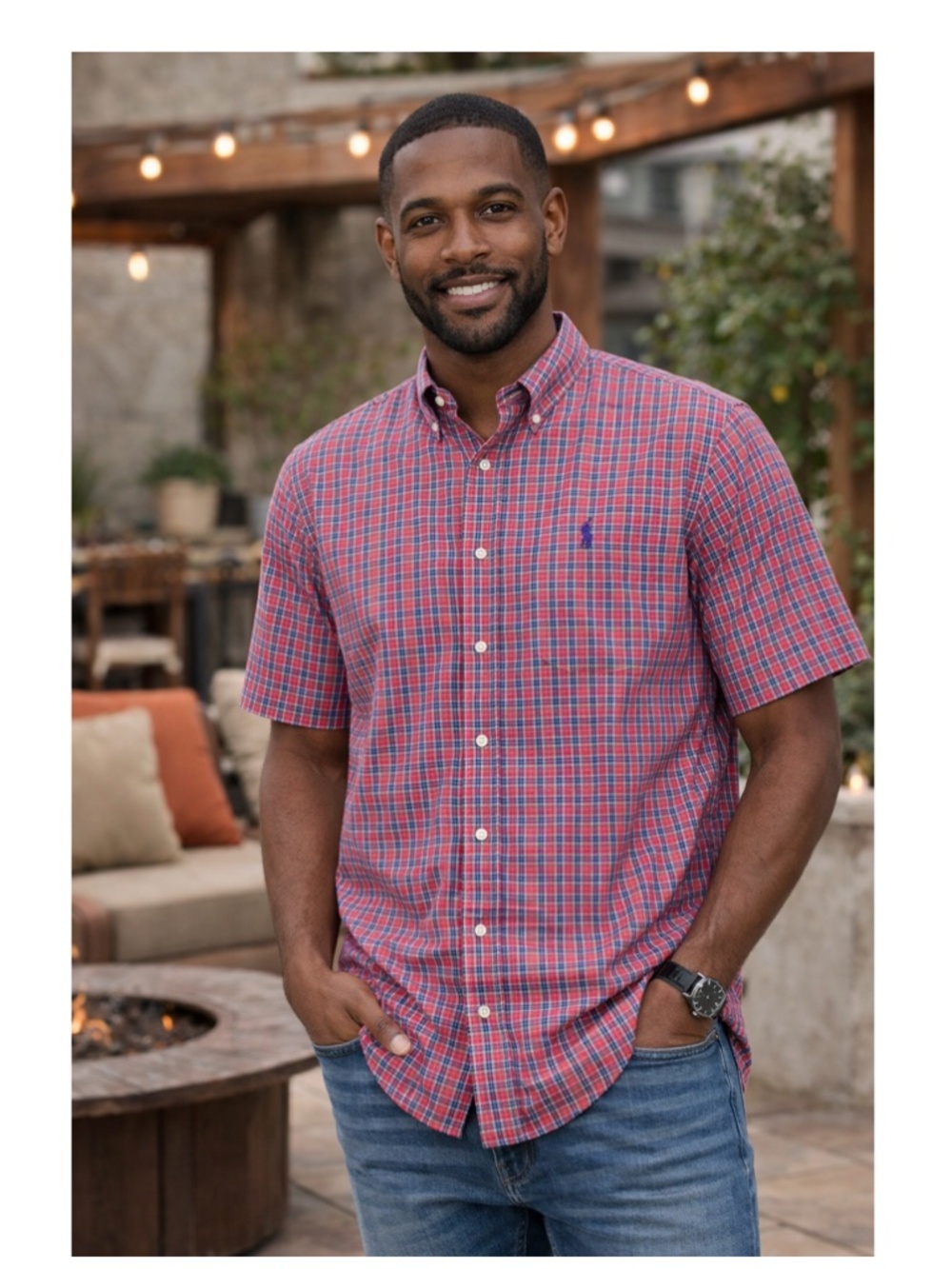Ralph Lauren Men's Classic Fit Button Down Short Sleeve Shirt